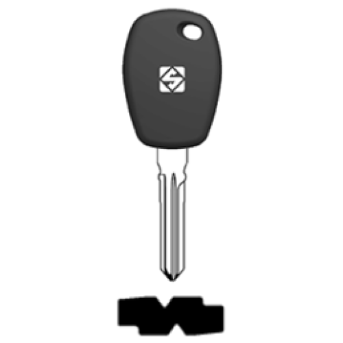 Transpondersleutel staal HU179TE zonder chip