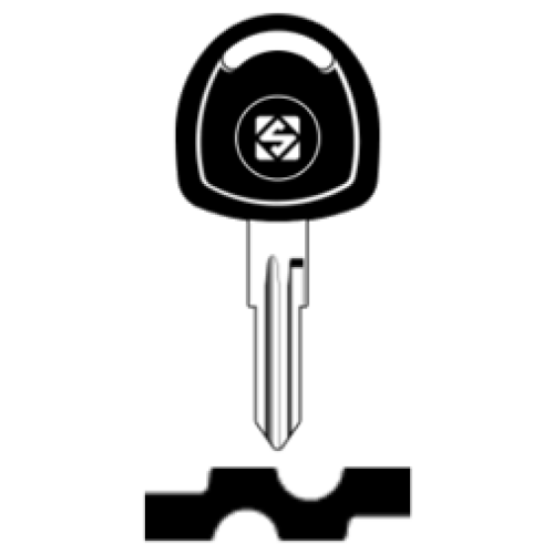 SilcaHU46T2.png Transpondersleutel brass HU46T2 zonder chip