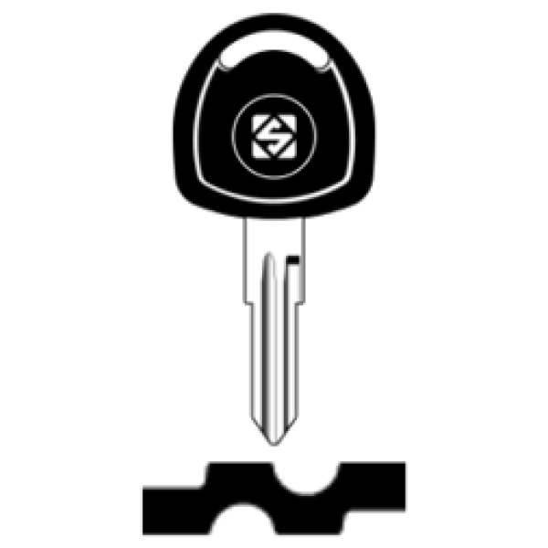 Transpondersleutel brass HU46T2 zonder chip