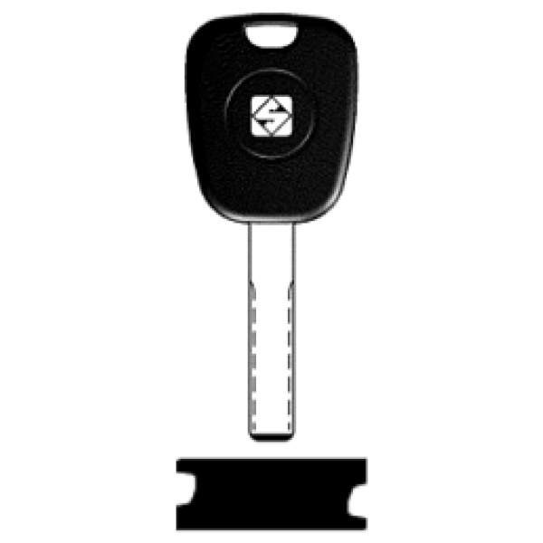 Transpondersleutel nikkel HU83TE zonder chip