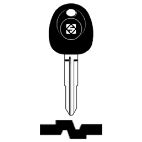 SilcaHYN10TE.png Transpondersleutel brass HYN10TE zonder chip