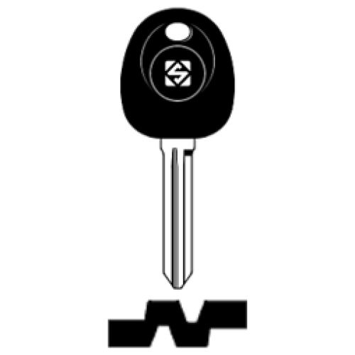 SilcaHYN14TE.png Transpondersleutel brass HYN14TE zonder chip