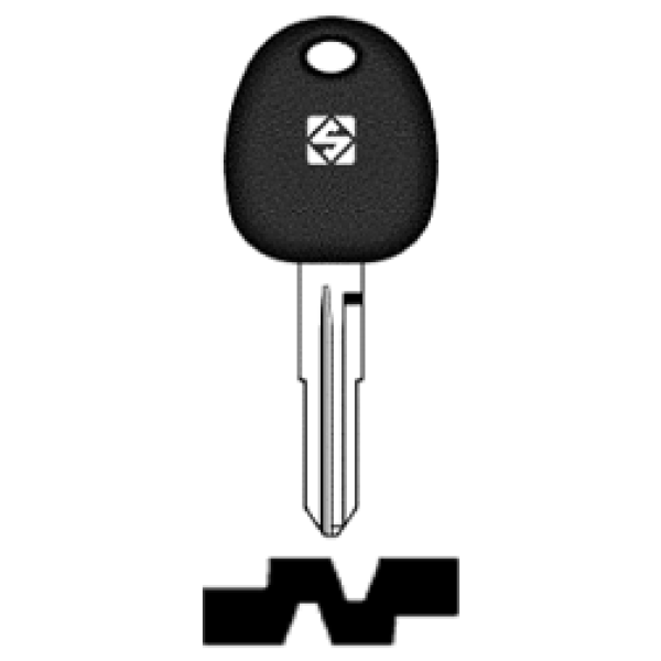 Transpondersleutel brass HYN15TE zonder chip