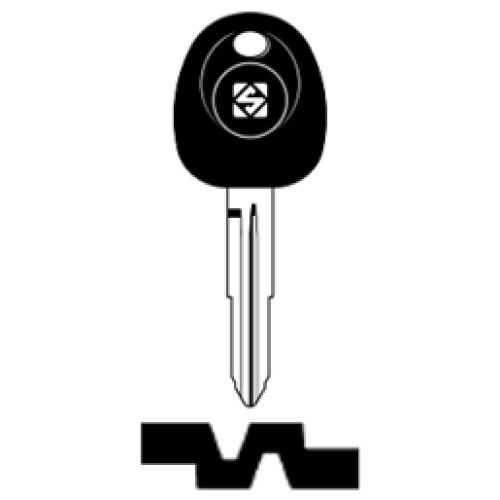 SilcaHYN7RTE.png Transpondersleutel brass HYN7RTE zonder chip