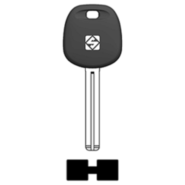 Transpondersleutel brass KIA7BTE zonder chip