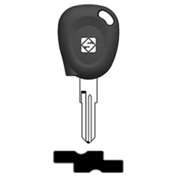 Transpondersleutel staal NE89RTE zonder chip