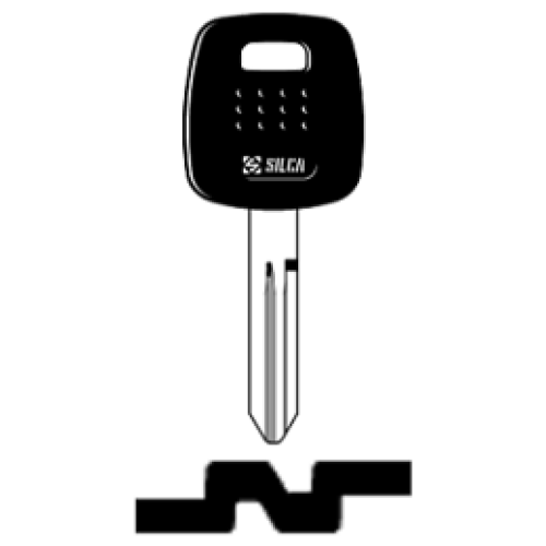 SilcaNSN14TE.png Transpondersleutel brass NSN14TE zonder chip