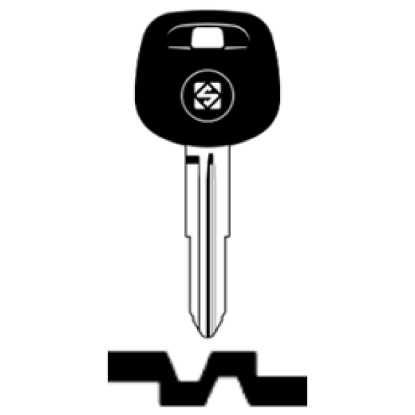 SilcaTOY41RATE.png Transpondersleutel brass TOY41RATE zonder chip