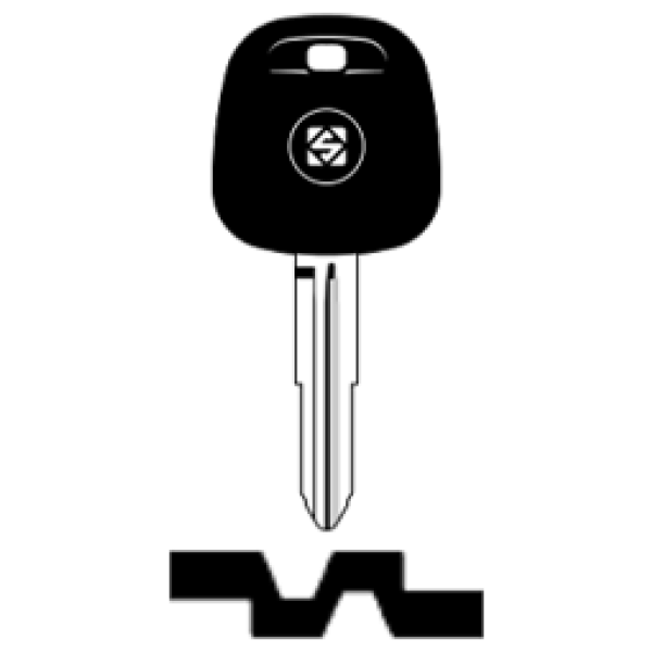 SilcaTOY41RTE.png Transpondersleutel brass TOY41RTE zonder chip