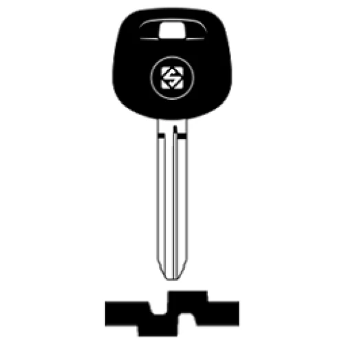Transpondersleutel brass TOY43ATE zonder chip