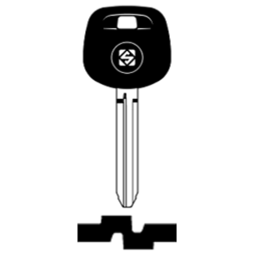 SilcaTOY43RATE.png Transpondersleutel brass TOY43RATE zonder chip