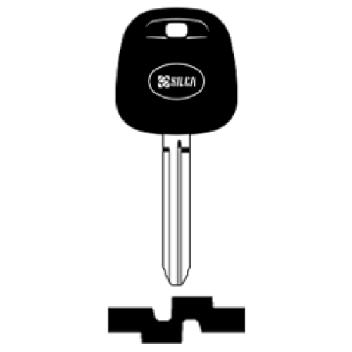 SilcaTOY43TE.png Transpondersleutel brass TOY43TE zonder chip