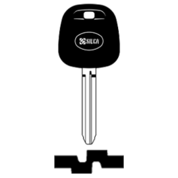 SilcaTOY43TE.png Transpondersleutel brass TOY43TE zonder chip