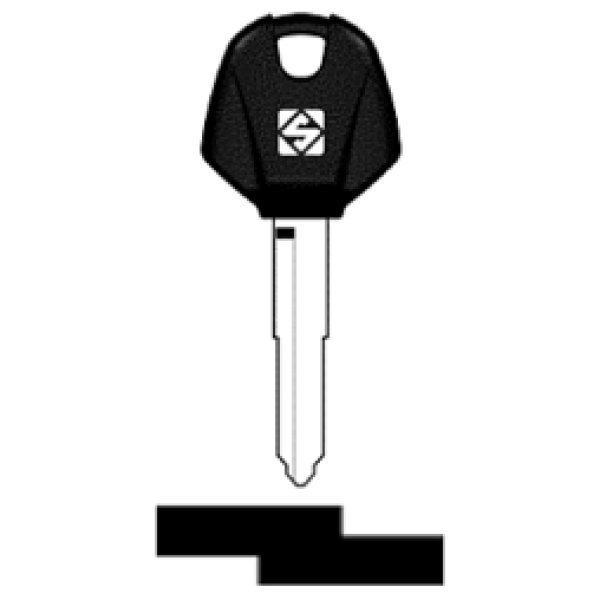 Transpondersleutel brass YH35RATE zonder chip