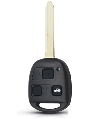 Toyota sleutelbehuizing 3-knops inclusief rubber