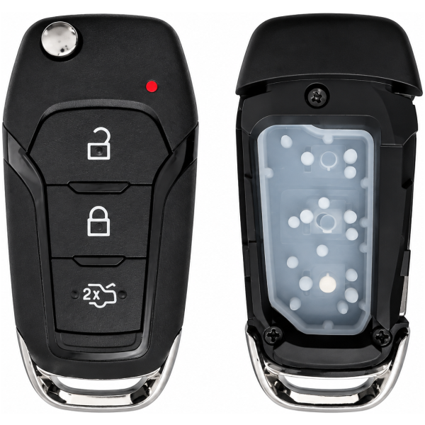 Ford sleutelbehuizing 3-knops HU101 met lampje