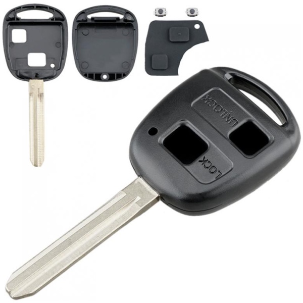 Toyota sleutelbehuizing 2-knops inclusief rubber